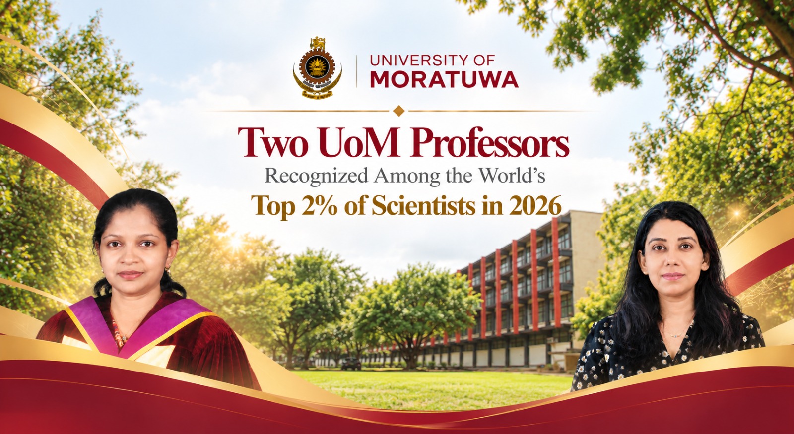 Two University of Moratuwa Professors Recognized Among the World’s Top 2% of Scientists in 2026