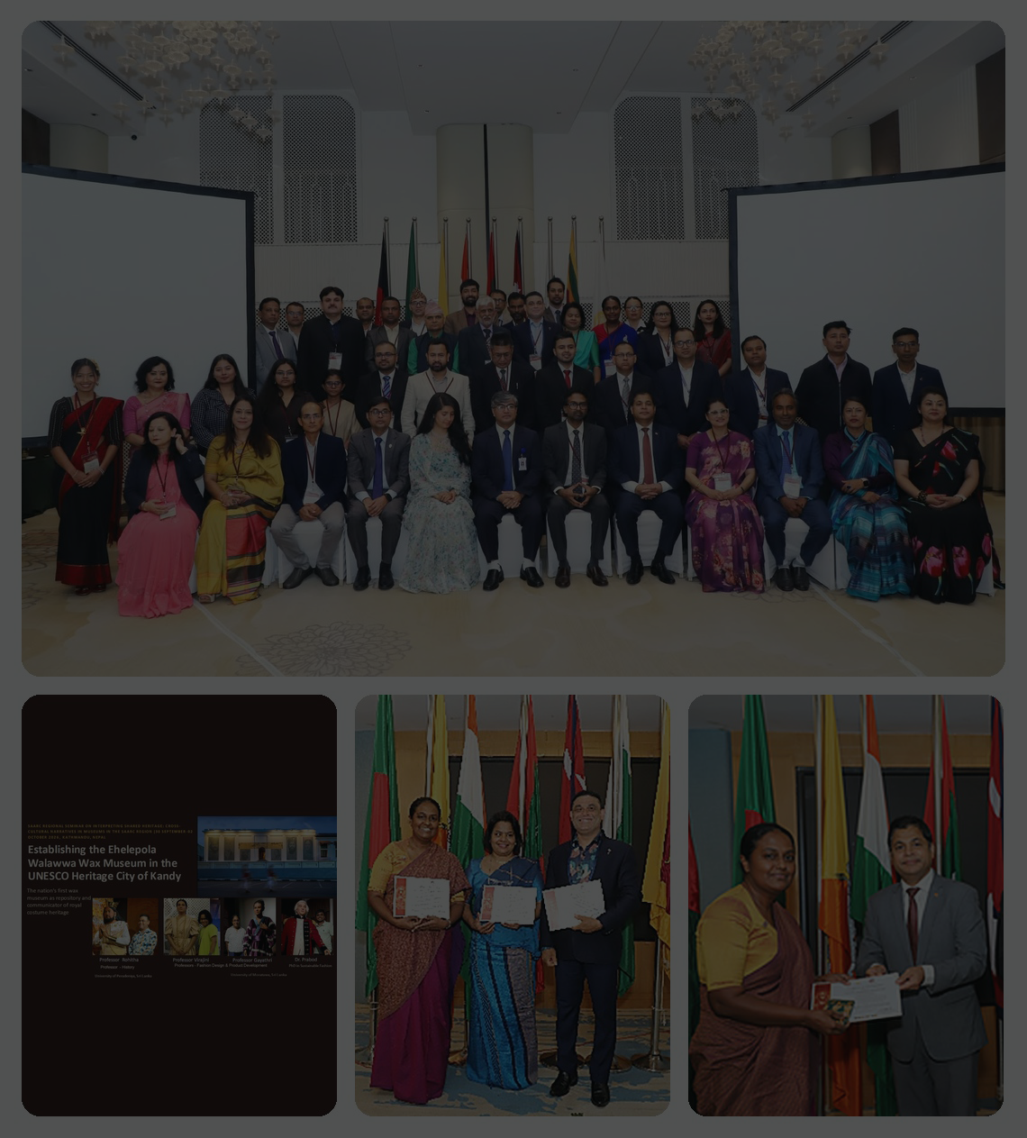 Three Officially Nominated Sri Lankan Academics Represent Sri Lanka’s Royal Costume Heritage at SAARC Regional Heritage Seminar in Nepal