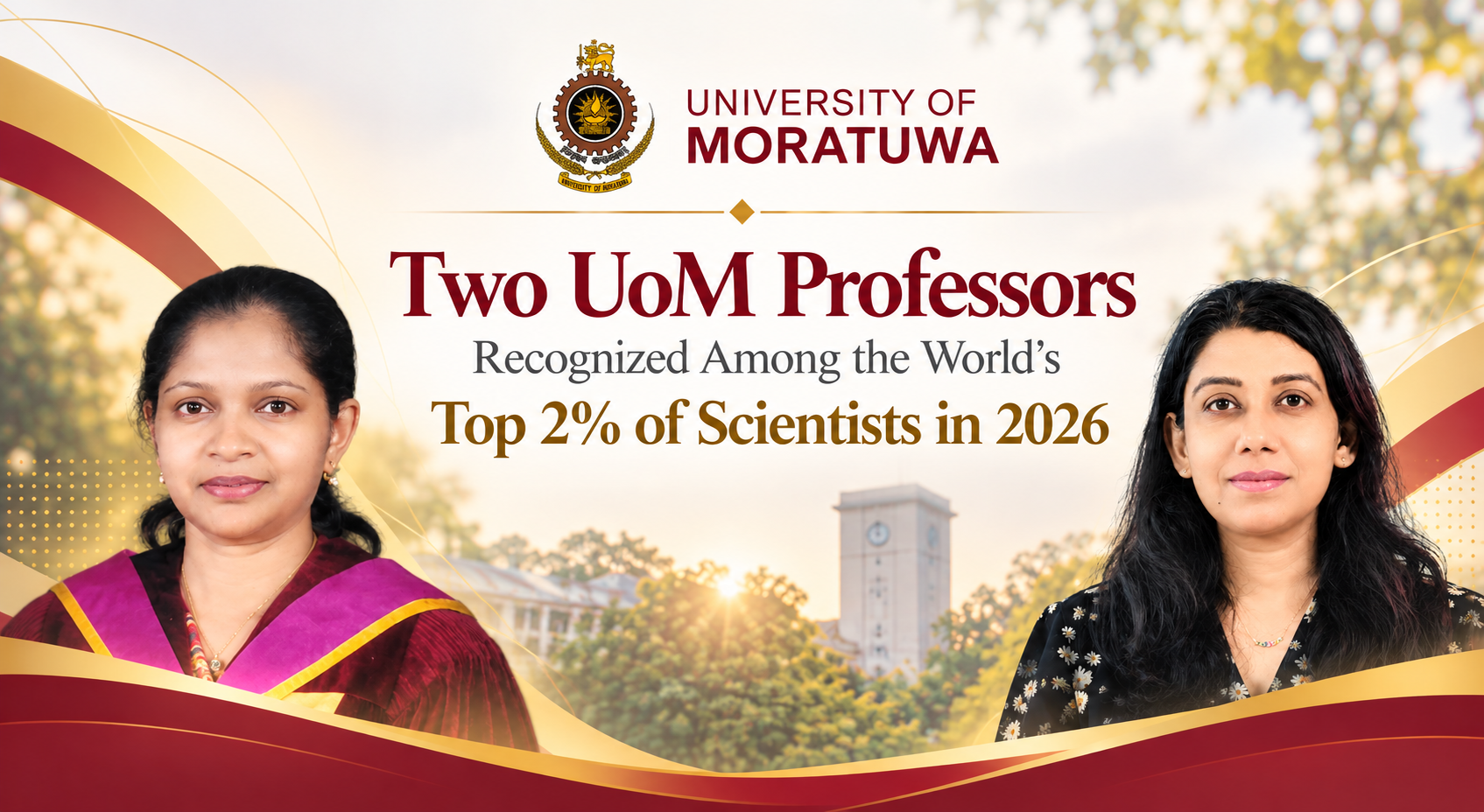 Two University of Moratuwa Professors Recognized Among the World’s Top 2% of Scientists in 2026
