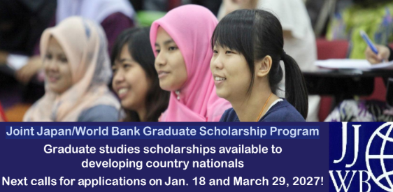 Joint Japan/World Bank Graduate Scholarship Program: 2027 Application Windows Announced