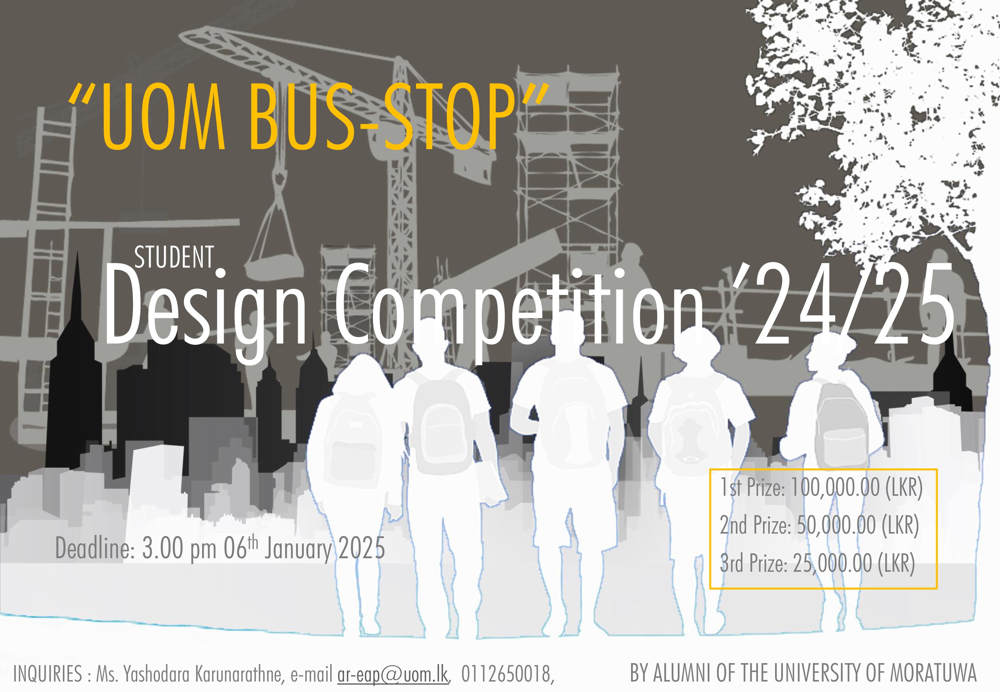 UoM bus stop student competition 2024