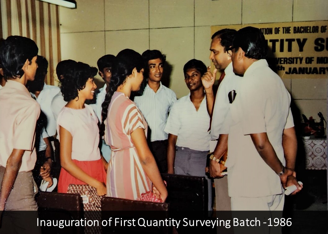 Inauguration of First Quantity Surveying Batch -1986