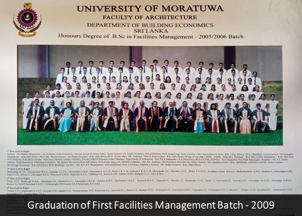Graduation of First Facilities Management Batch - 2009