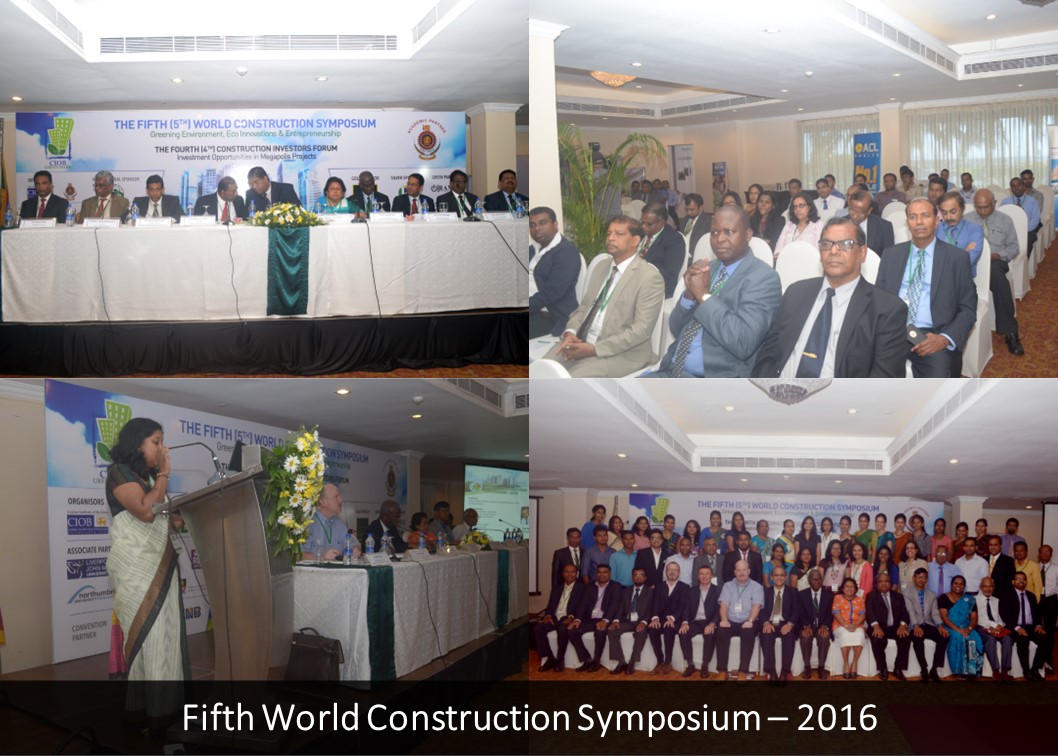 Fifth World Construction Symposium – 2016