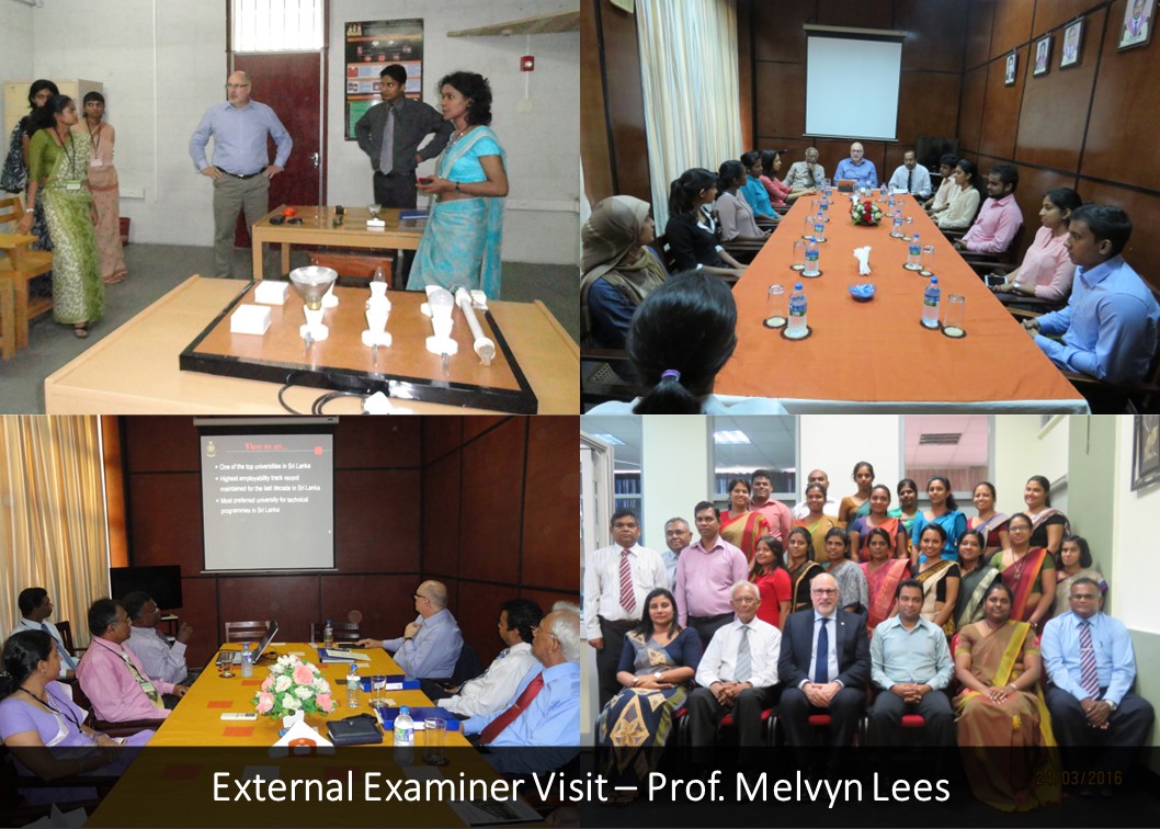 External Examiner Visit – Prof. Melvyn Lees