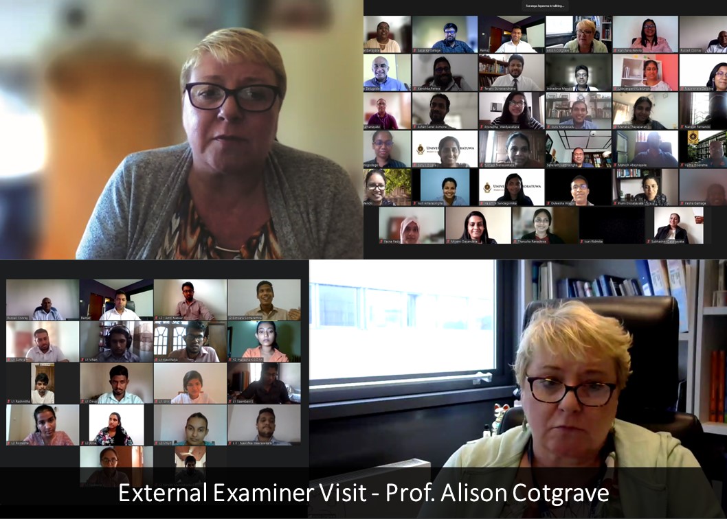 External Examiner Visit - Prof. Alison Cotgrave