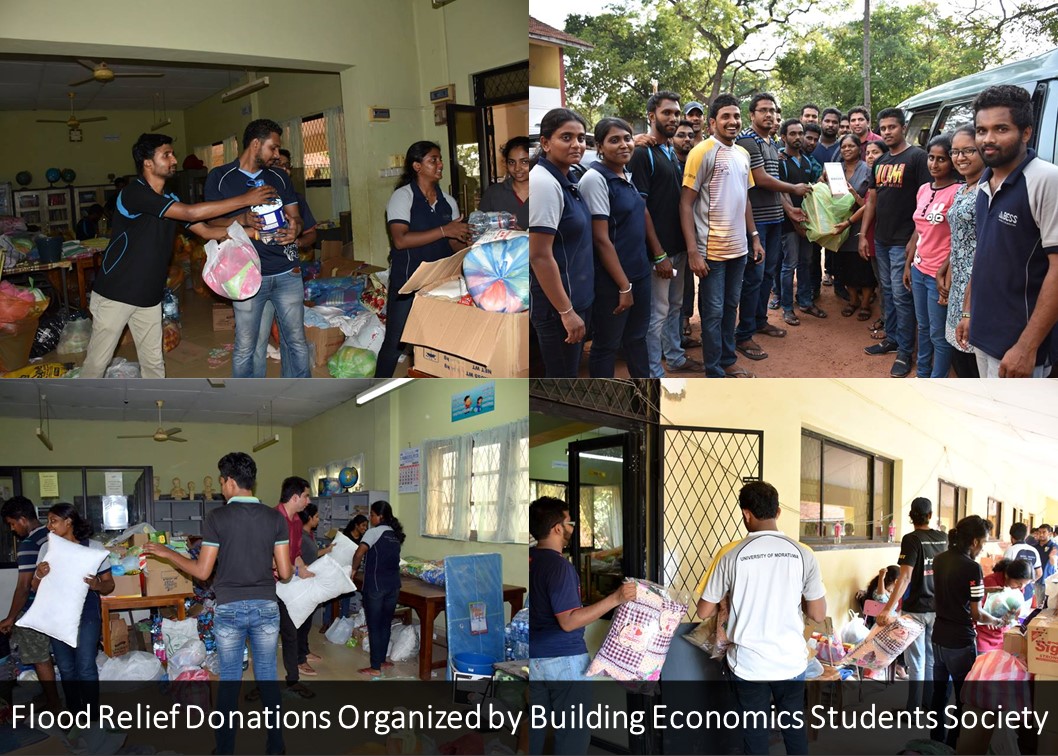 Flood Relief Donations Organized by Building Economics Students Society