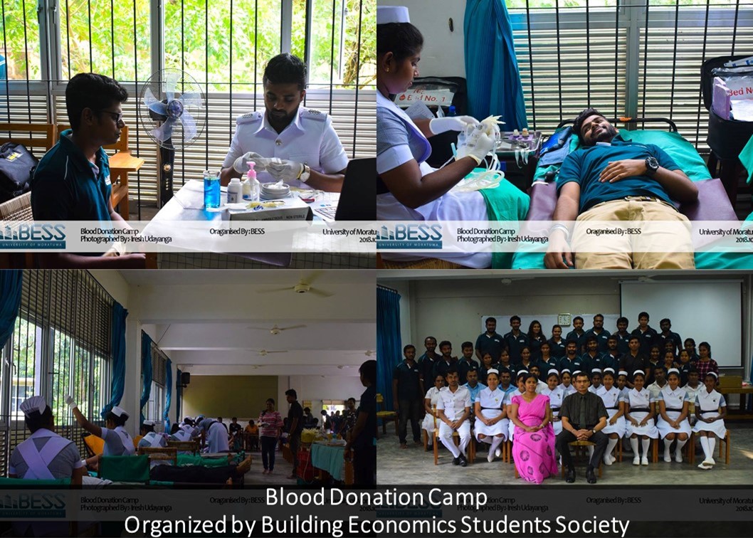 Blood Donation Camp Organized by Building Economics Students Society