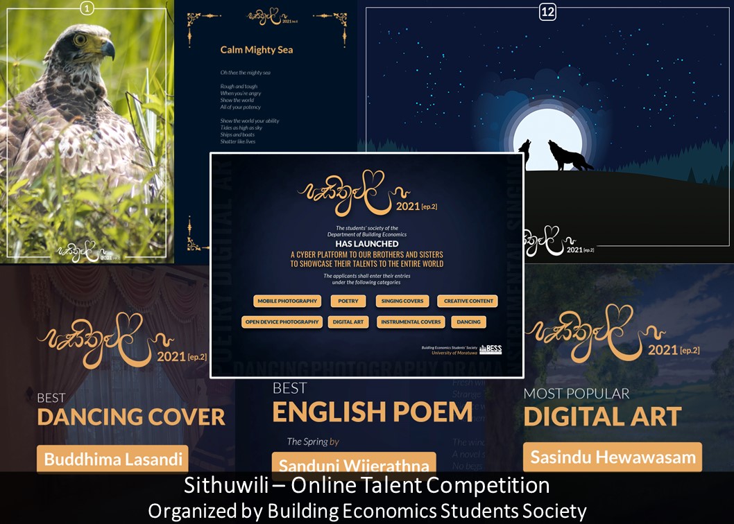 Sithuwili – Online Talent Competition Organized by Building Economics Students Society