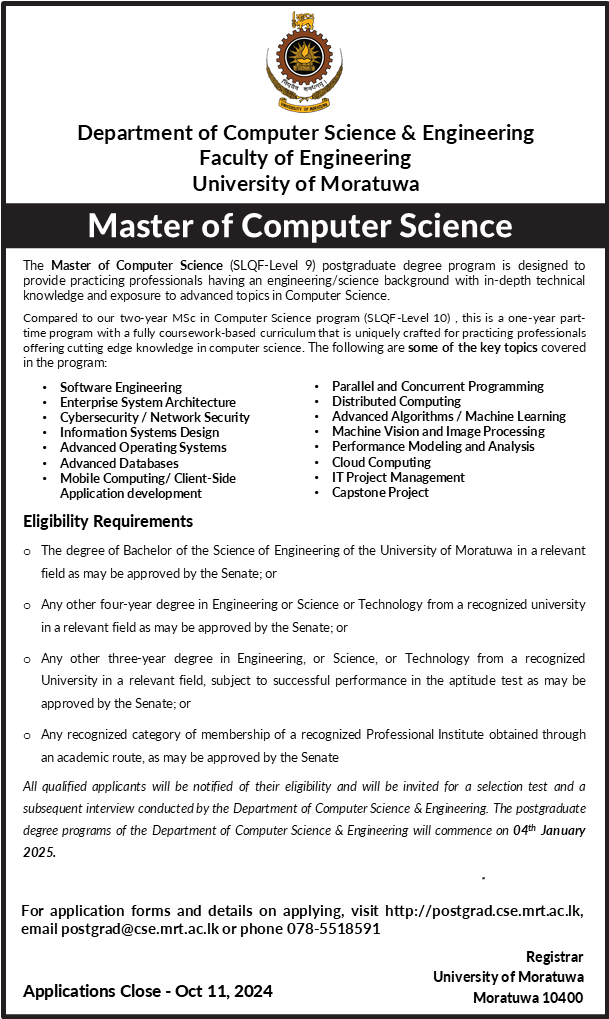 Master of Computer Science