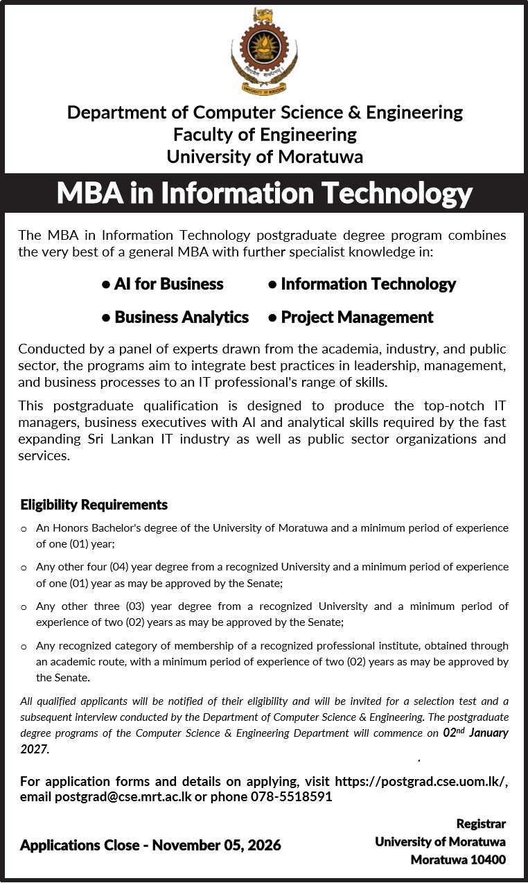 MBA in Information Technology