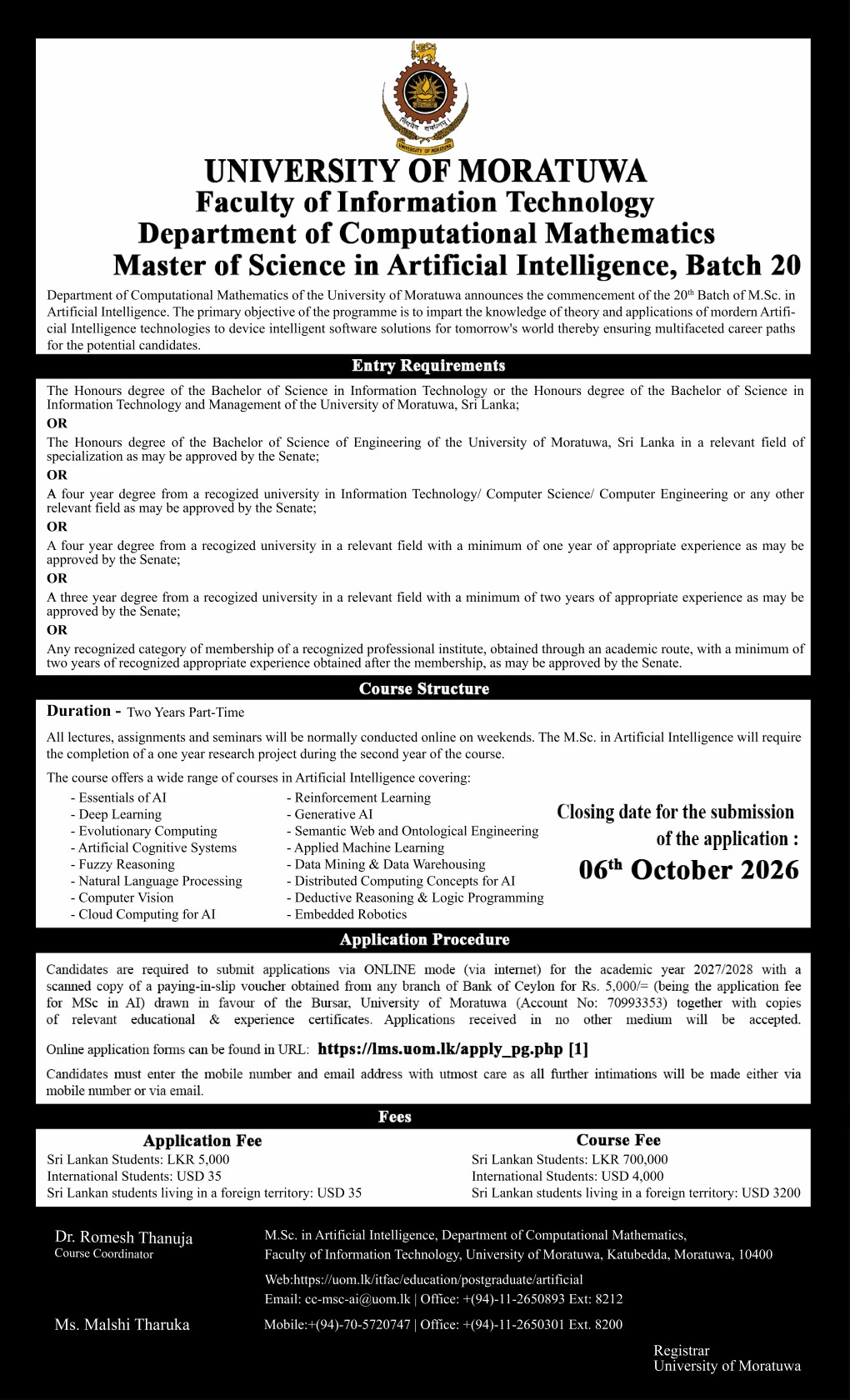 Master in Artificial Intelligence