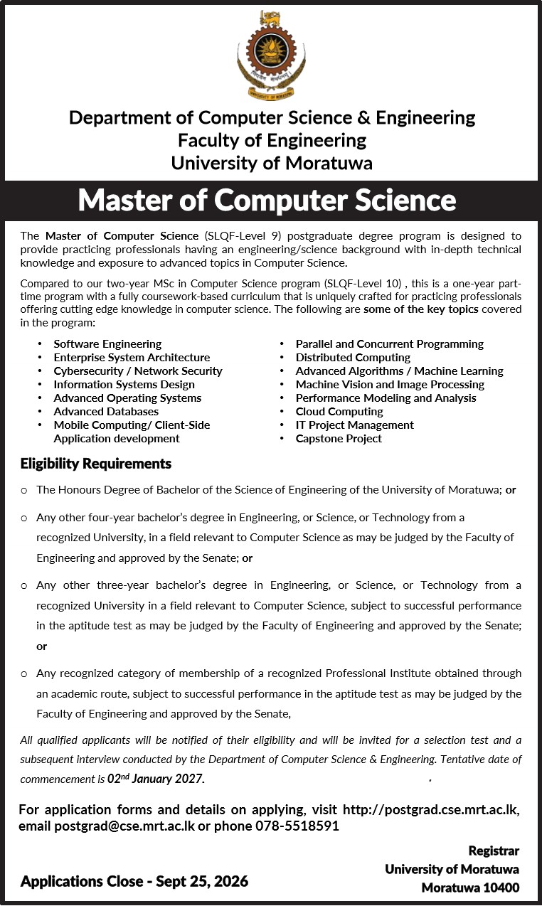 Master of Computer Science