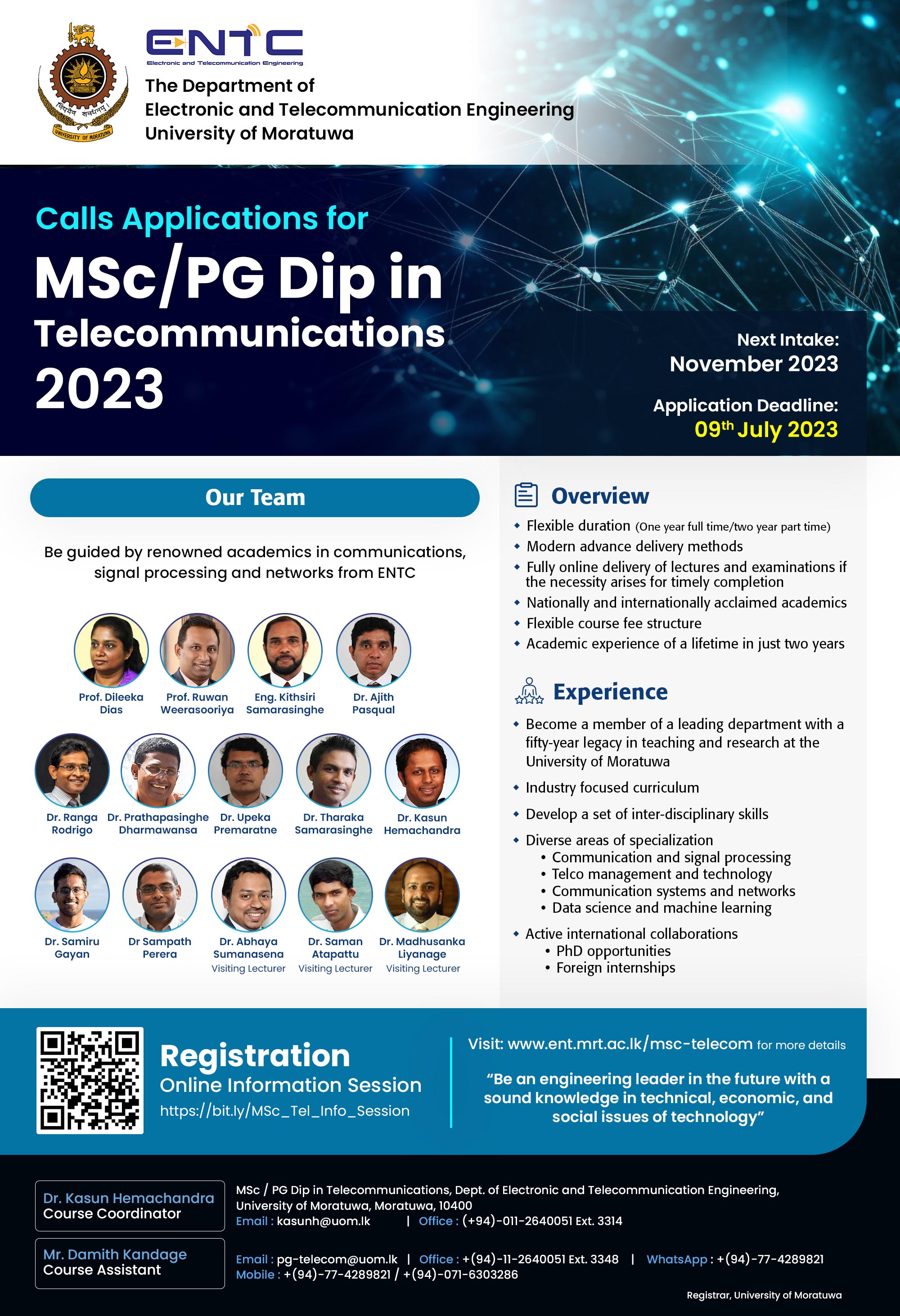 MSc/PG Diploma in Telecommunications