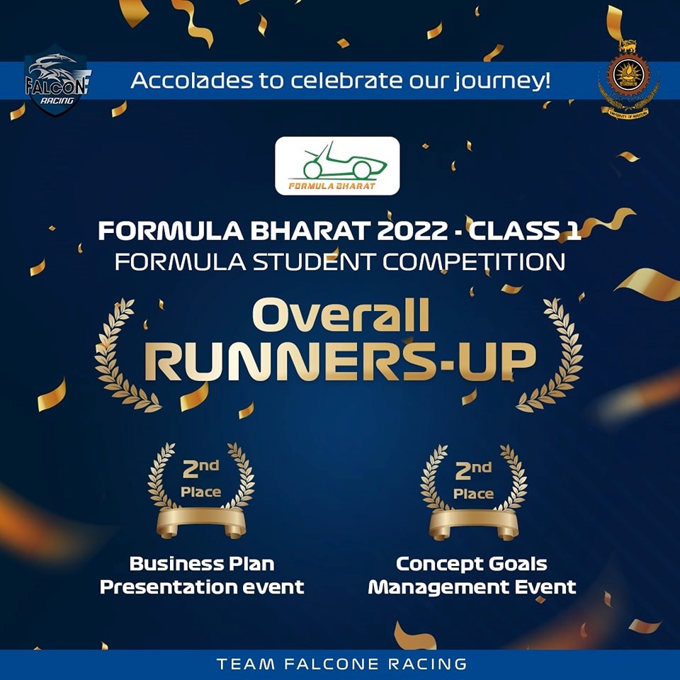 Team FalconE Racing becomes Runner-up in Formula Bharat Competition 2022