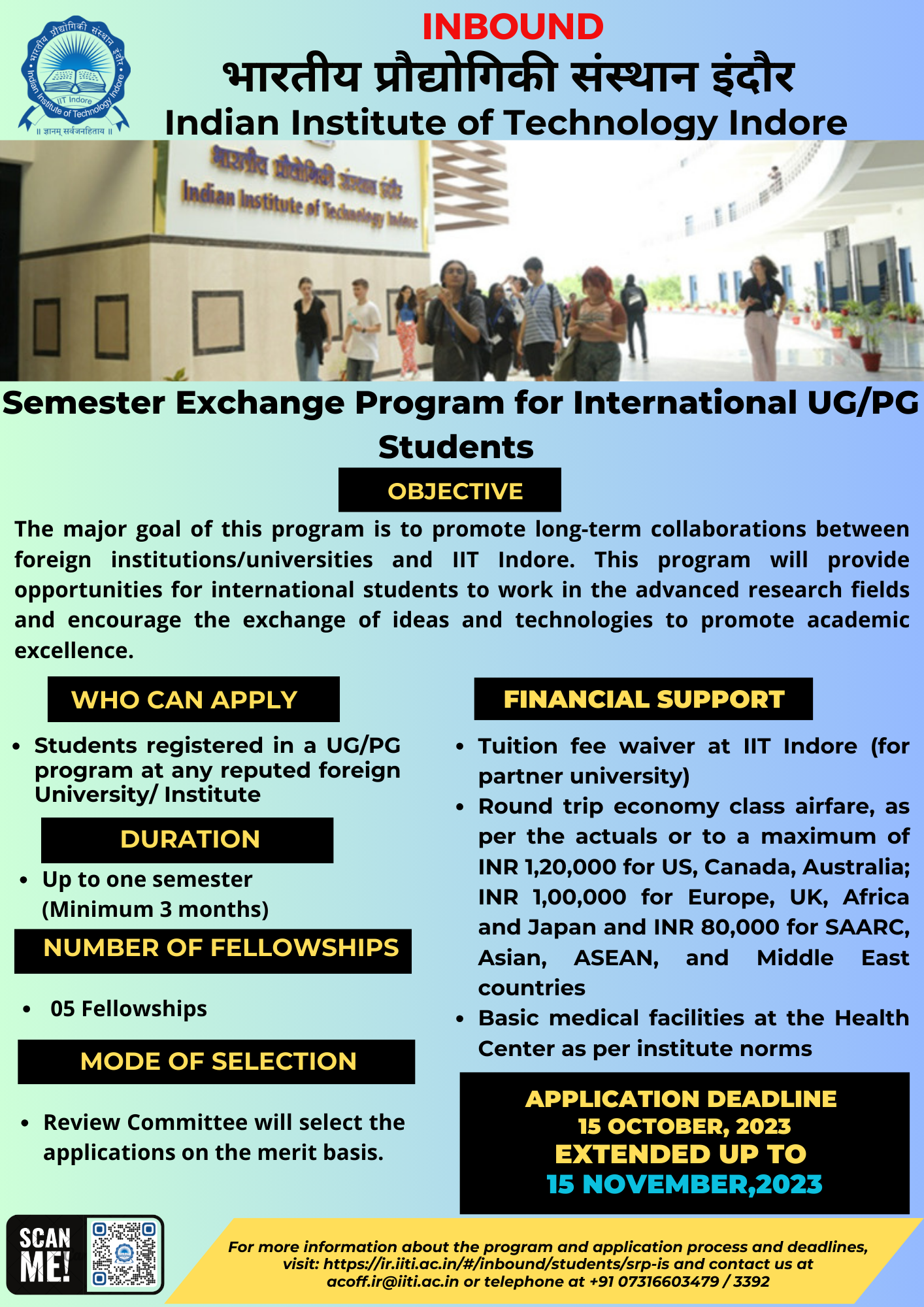 IIT Indore short term fellowship programs