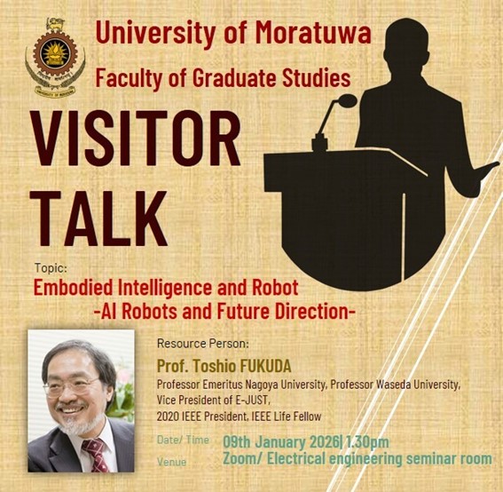 University of Moratuwa welcomes Prof. Toshio Fukuda