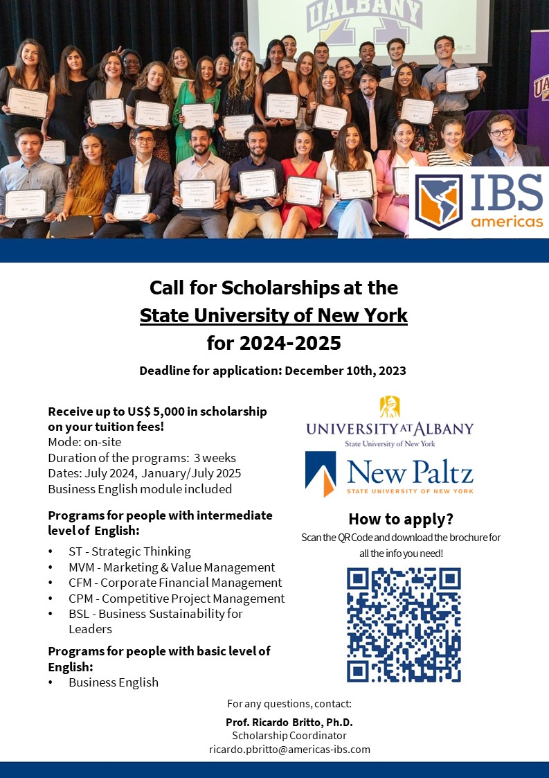 Call for Scholarships at State University of New York 2024-2025