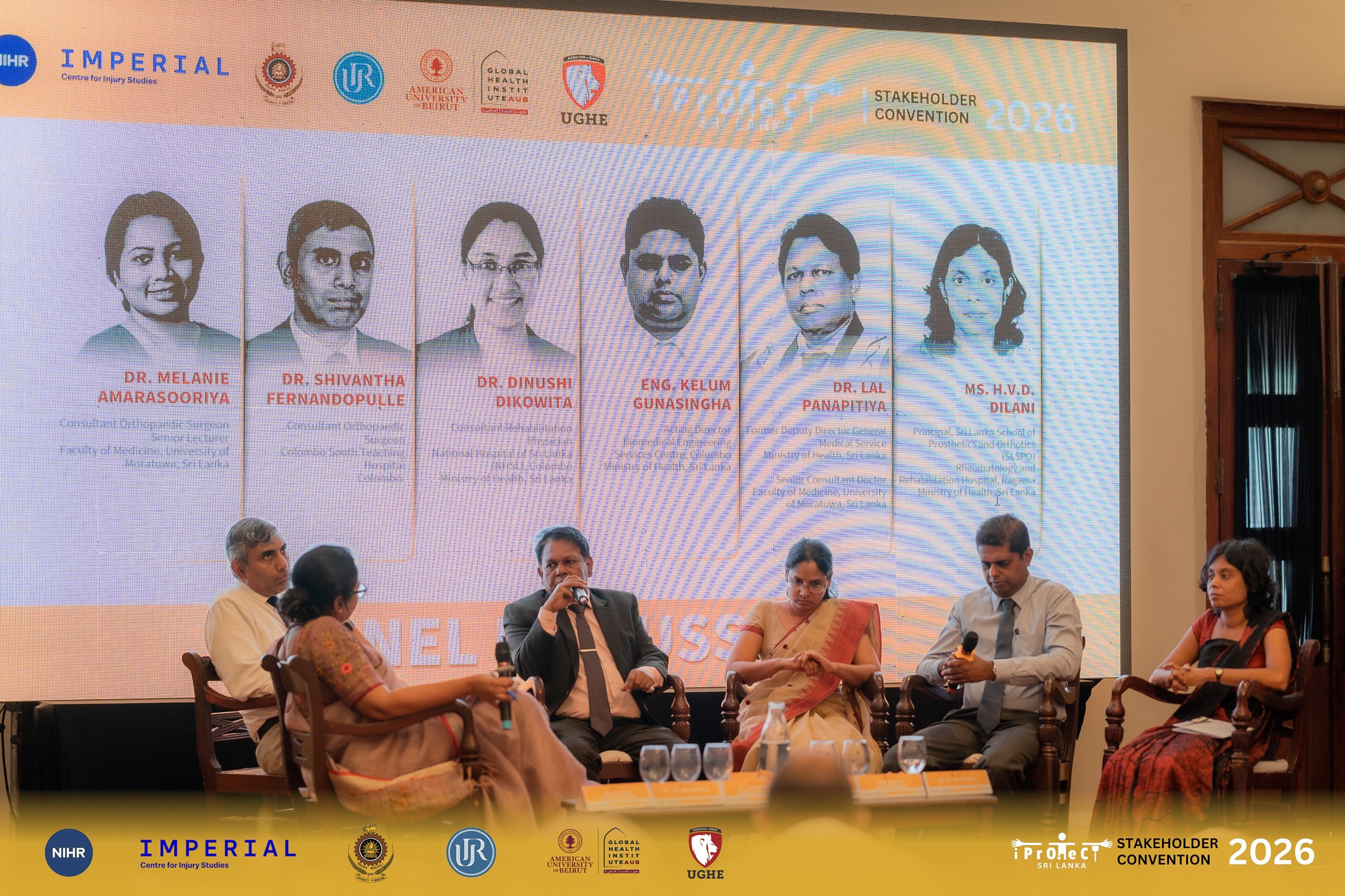 Panel discussion on Sri Lanka's experiences in physical trauma care, rehabilitation, research and innovation systems