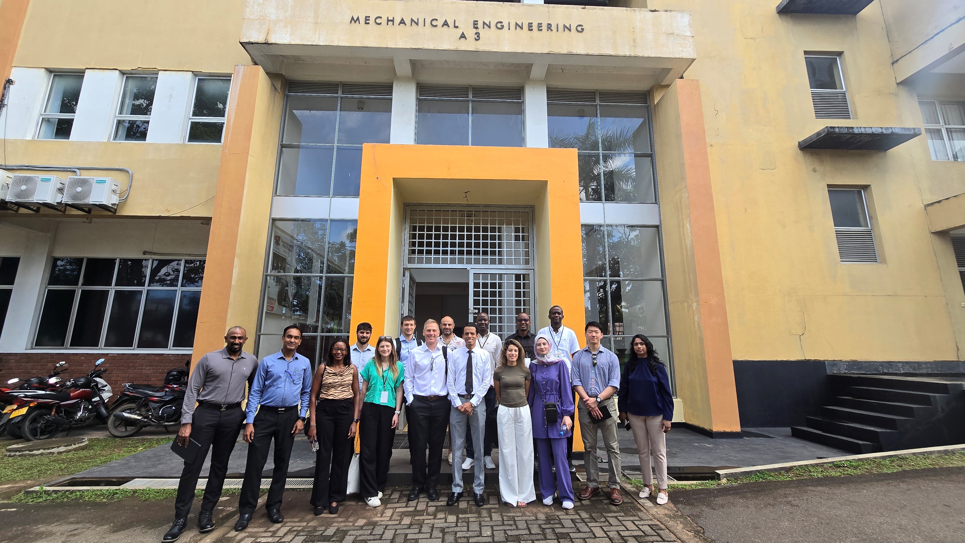 Delegates outside the Department of Mechanical Engineering, University of Moratuwa
