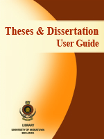 thesis guidelines university of moratuwa