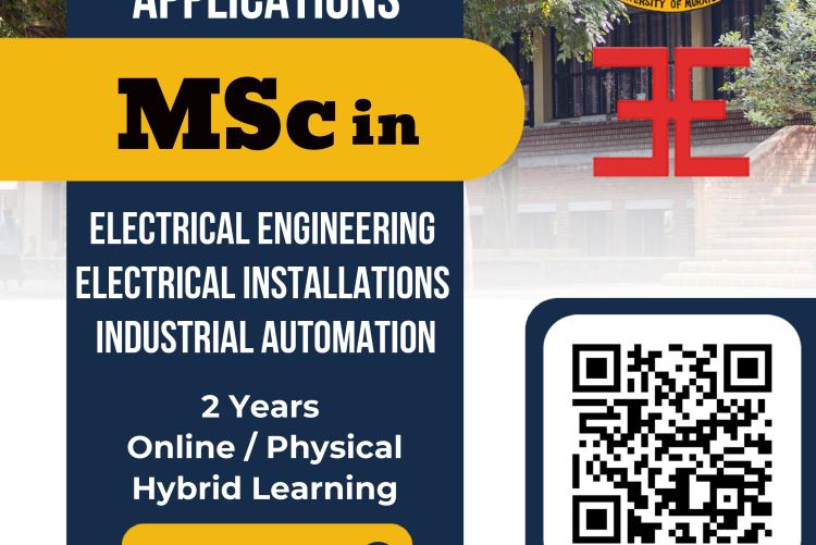 MSc in Electrical Engineering/Electrical Installations/Industrial Automation, PGC in Industrial Automation