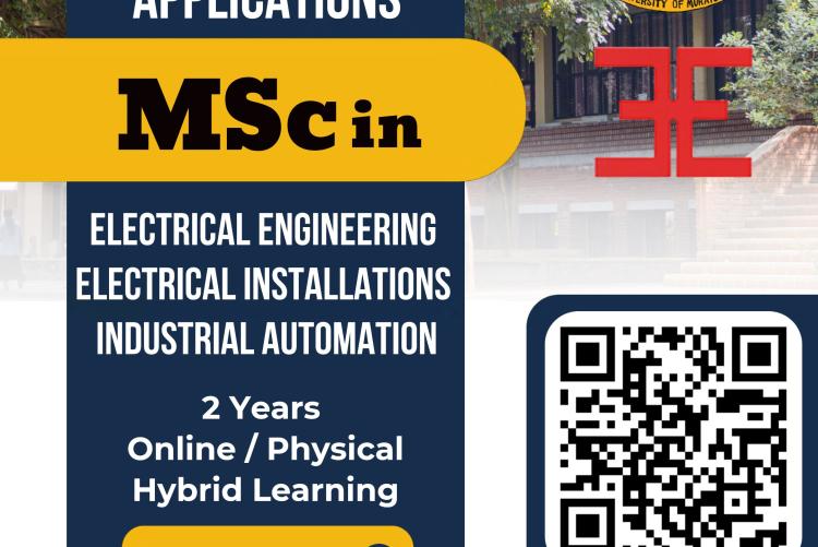 MSc in Electrical Engineering/Electrical Installations/Industrial Automation, PGC in Industrial Automation