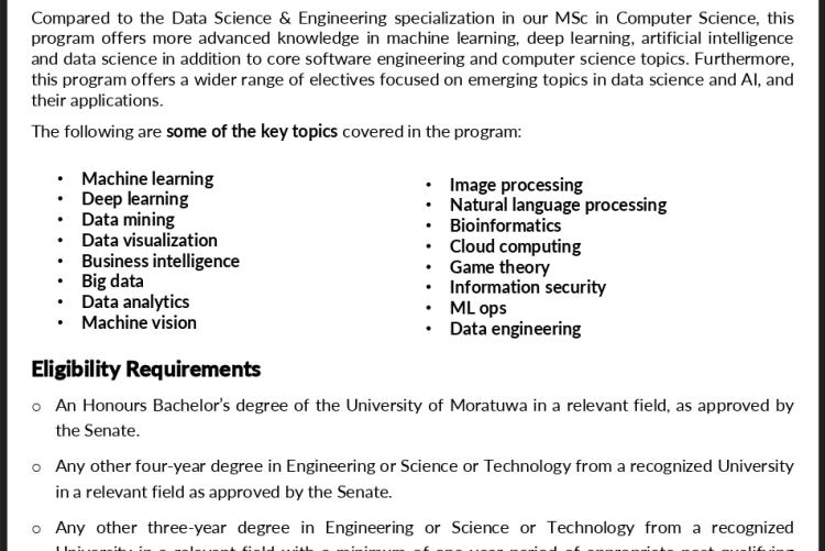 MSc in Data Science & AI