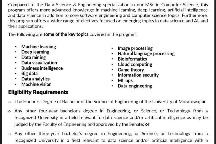 MSc in Data Science & Artificial Intelligence