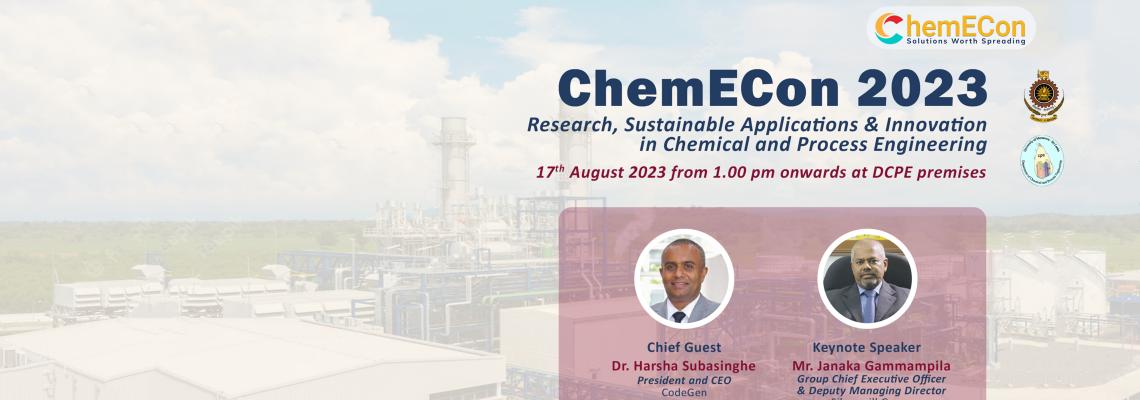 ChemECon 2023 -Research Symposium of the Department of Chemical and Process Engineering