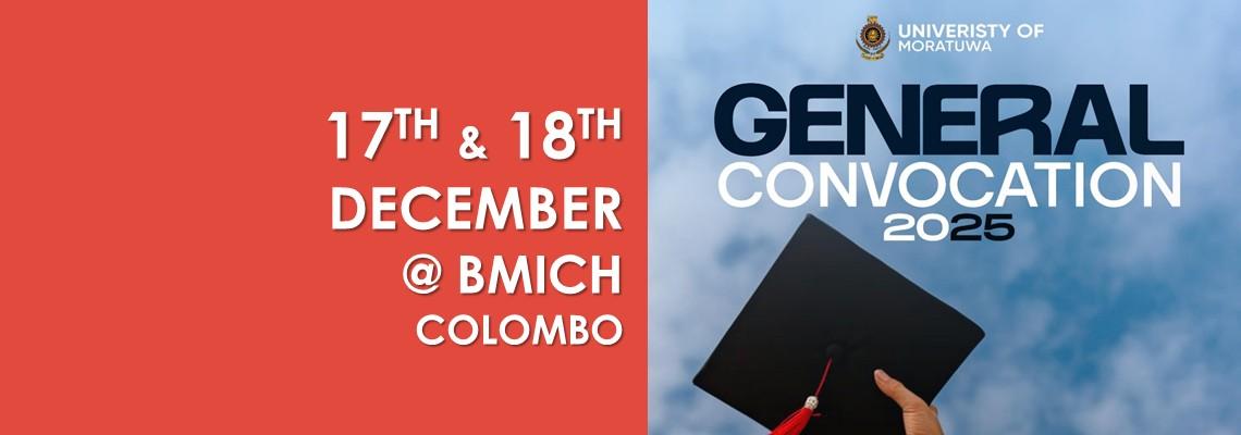 46TH GENERAL CONVOCATION OF THE UNIVERSITY OF MORATUWA