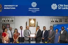 The UNIVERSITY OF MORATUWA Welcomed into the CFA Institute University  Affiliation Program