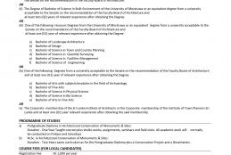 MSc/PG Diploma in Architectural Conservation Monuments & Sites (ACOMAS) 