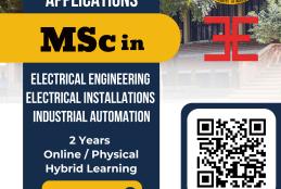 MSc in Electrical Engineering/Electrical Installations/Industrial Automation, PGC in Industrial Automation