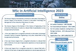 Application call for MSc in Artificial Intelligence