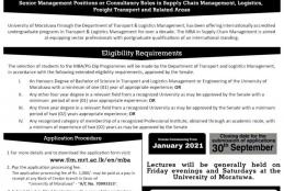 MBA in Supply Chain Management