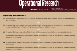 M.Sc./PG. Diploma in Operational Research