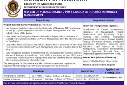 MSc/PG Diploma in Project Management