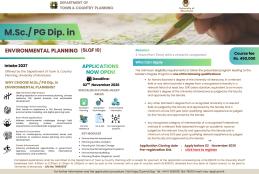 MSc/PG Dip in Environmental Planning