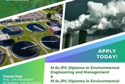 M.Sc. / PG Diploma in Environmental Engineering and Management and M.Sc. / PG Diploma in Environmental Management