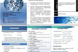MSc/PG Diploma in Materials Science 2021/2022