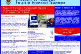 Master of Science / Post Graduate Diploma  in  Information Technology