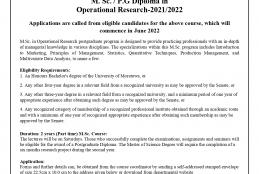 MSc/PG Dip in Operational Research