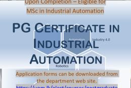 PG Certificate in Industrial Automation