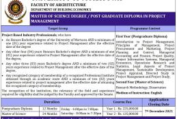 MSc in Project Management 2022
