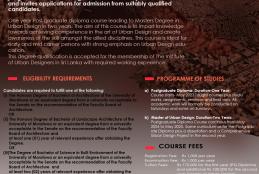 MSc/PG Diploma in Urban Design