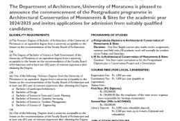 PG Diploma in Architectural Conservation of Monuments and Sites (ACOMAS)