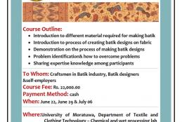 Workshop on Application and Knowledge Sharing in Batik Techniques