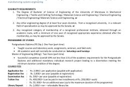 M.Eng/ PG Diploma In Manufacturing Systems Engineering 2023/2024
