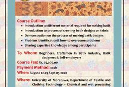 Traning Program on Application & Knowledge Sharing of Batik Techniques and Wearable Accessories